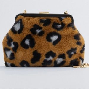 Zara animal print purse/clutch